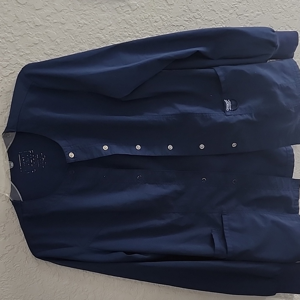 Navy blue scrub jacket